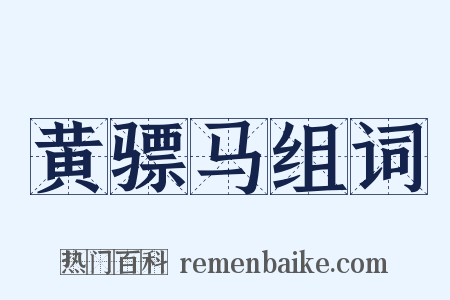 黄骠马组词是什么意思的图片